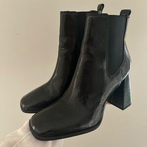 Circus by Sam Edelman Glossy Black Ankle Boots